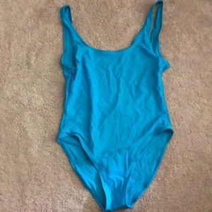 Blue One Piece with scoop back